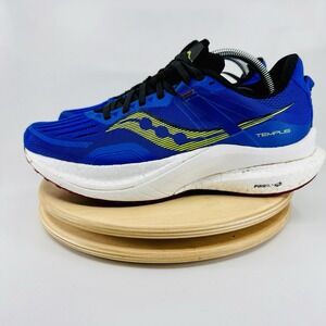 Saucony Tempus Running Shoes Mens 9 Blue Raz Acid PWRRUN PB Cushioned Comfort